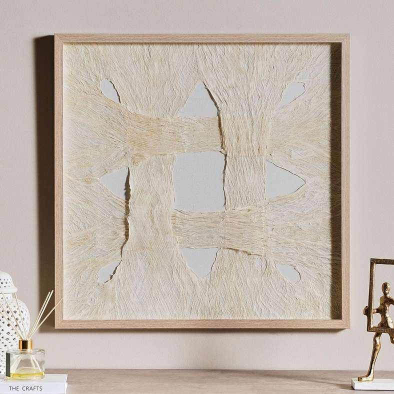 Pan Home فن صندوق الظل اليدوي من العاج لتزيين المنزل