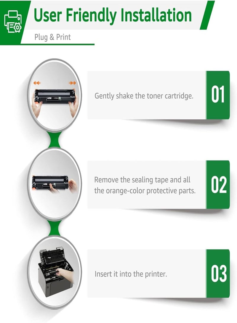 83A CF283A 1-Pack Black Toner Cartridge compatible with r HP M125nw M127fn M127fw M225dn M225dw M225rdn M201dw M201n - Image 4