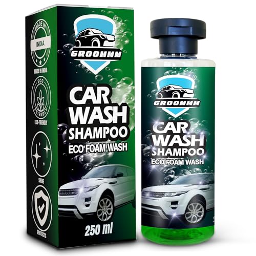 Groommm Car Shampoo Foam Wash (250ML) - Highly Concentrated | Snow Foam Car Shampoo For Bucket & Canon Wash | PH Neutral Bike Shampoo | Car Wash Liquid For Thick Suds | Removes Dirt & Grime - Image 1