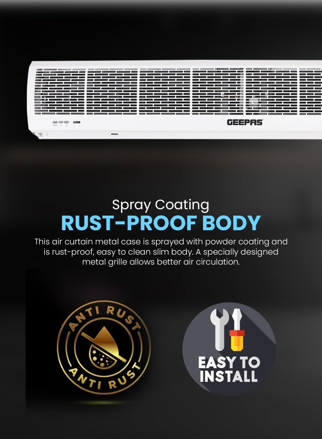 GEEPAS Commercial Indoor Air Curtain Two Speed Setting With Remote Control | Low Noise |  Spray Coating | Rust Proof | Low Maintenance 120 W GCT1213CFM White - Image 4