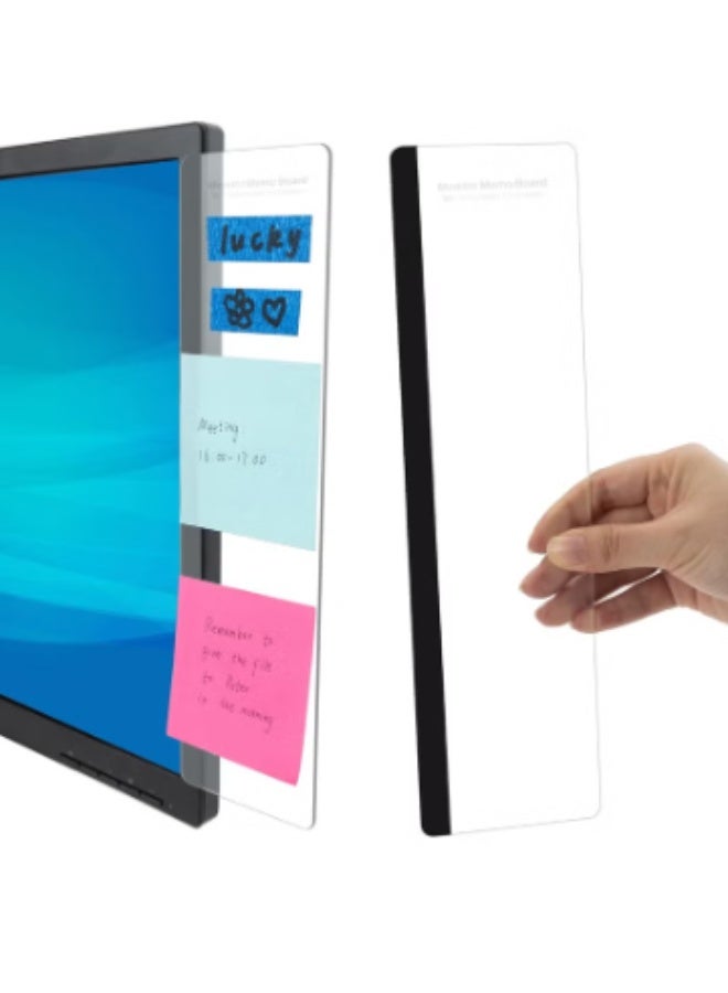 Office Desk Accessories 2pcs Computer Monitor Memo Board Computer Message Board Office Supplies for Women Men Computer Sticky Note Holder Home Office Accessories Office Desktop Message Office Decor - Image 1