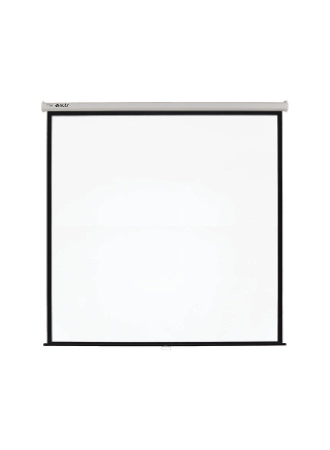 NCTS M240 M Series Manual Control Projector Screen – 2.4 x 2.4M Matte White Display Screen – UHD/HD Projector with Self Lock Spring System for Home Theater & More/ 1 Year Warranty/GTIN 6295151550632 - Image 1