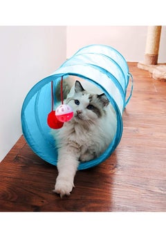 Hanayo 15Pcs Cat Toys Kitten Toys Assorted,Cat Tunnel Toys Set,Sparkle Ball,Cat Mouse Toy,Cat Crinkle Balls,Cat Springs,Furry Cat Toys Balls Soft Pom Pom Balls  - Image 5