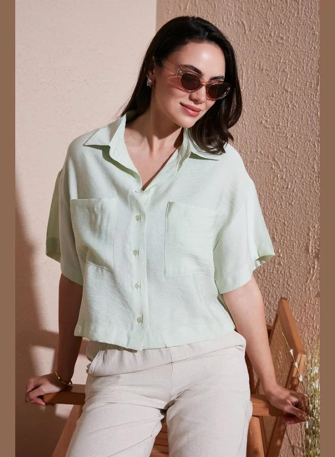 Lela Lela Regular Fit Pocket Detailed Short Sleeve Shirt Women's SHIRT 6778568