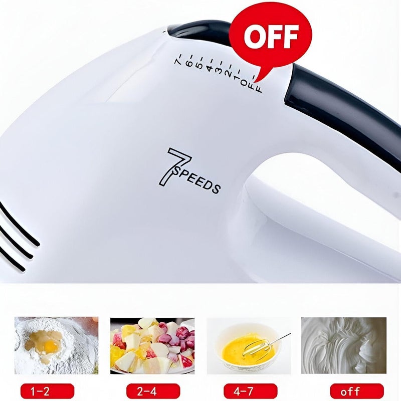 Multi-Function Stainless Steel Blender - 100W Power, One-Piece Design, 2L Bowl, Includes Beater, Whisk, and Dough Hook for Effortless Mixing - Image 1
