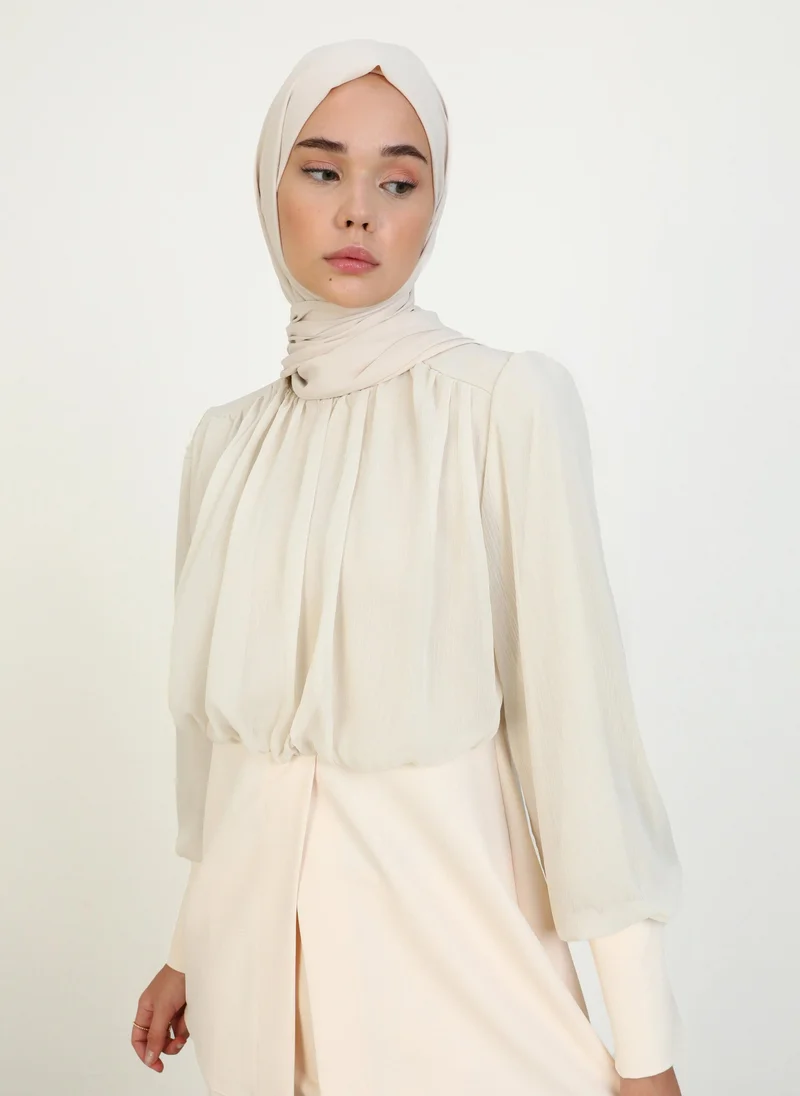 Refka by modanisa Cream - Evening Suit - Refka