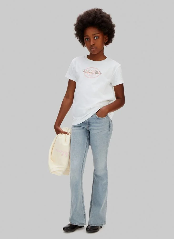 Calvin Klein Jeans  Youth Andrew Blue Wash Classic Denim Jeans for Women | Best Price UAE