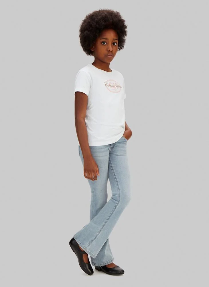 Calvin Klein Jeans  Youth Andrew Blue Wash Classic Denim Jeans for Women | Best Price UAE