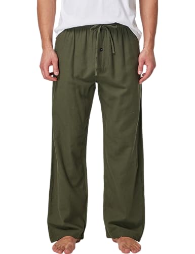 CYZ Men's 100% Cotton Super Soft Flannel Plaid Pajama Pants,F23008,Small - Image 1