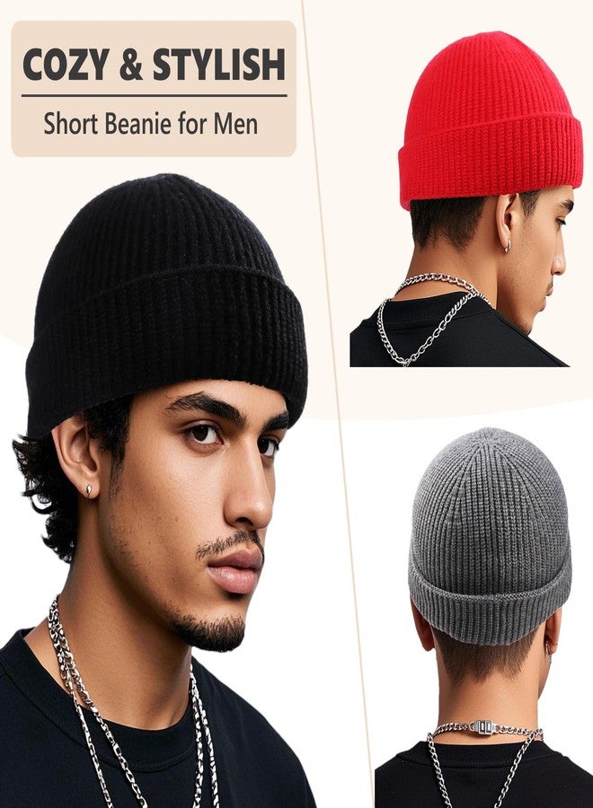 هيموسويس قبعات صوفية قصيرة رفيعة للرجال من هيموسويس، قبعات صوفية سوداء للرجال والنساء - Image 5