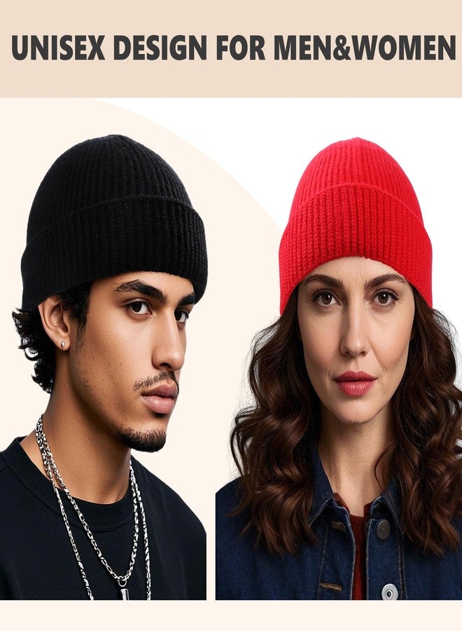 هيموسويس قبعات صوفية قصيرة رفيعة للرجال من هيموسويس، قبعات صوفية سوداء للرجال والنساء - Image 2