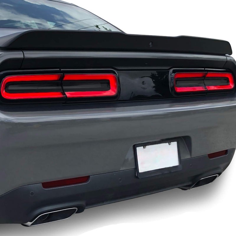 BOGAR TECH DESIGNS Tail Light Sidemarkers Rear Reflectors Tint Kit Compatible with and Fits Dodge Challenger 2015-2024, Dark Smoke - Image 3