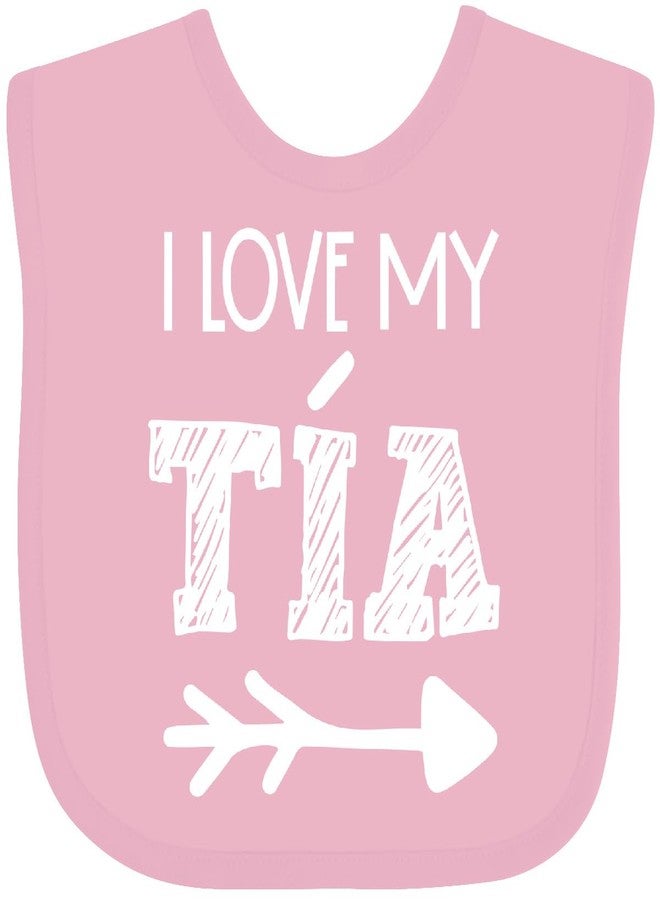inktastic I Love My Tia with Arrow Baby Bib Pink 3f467 - Image 1