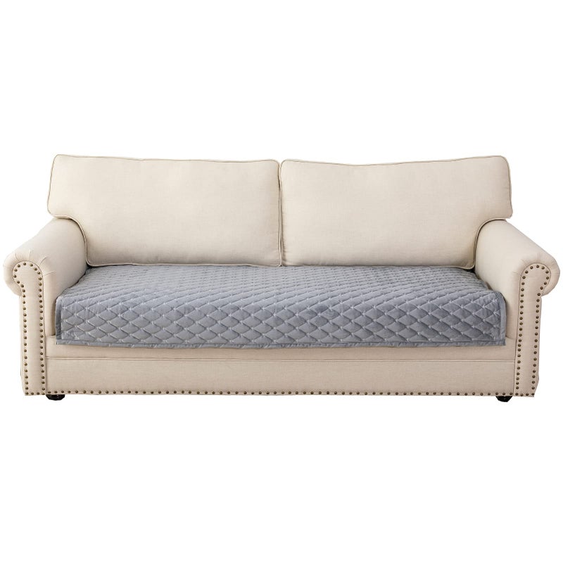 Eismodra Couch CoverSectional Couch CoversSofa Covers for 3 Cushion CouchAntiSlip Sofa Slipcovers for Dogs Cats Kids Loveseat Recliner L Shaped Armrest BackrestLight Gray 43x82Only 1 Piece