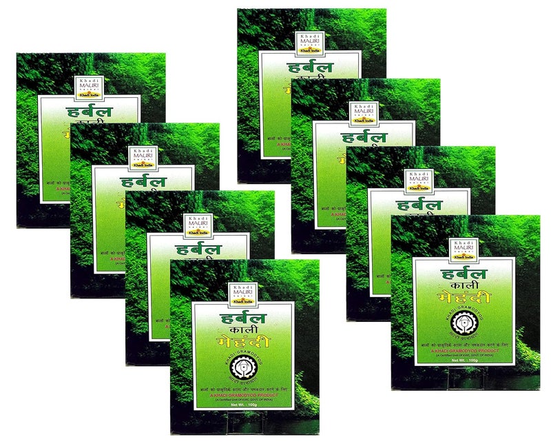 Khadi Mauri BlackKaali MehndiPack of 8 100 Grams eachTotal 800 Grams