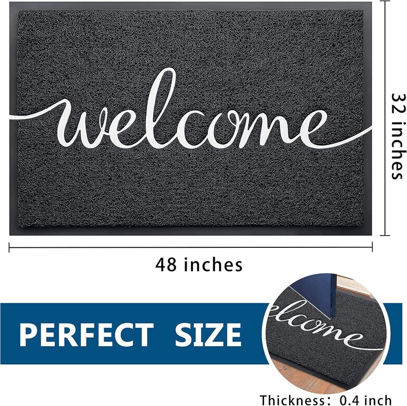 EARTHALL حصائر ترحيب مضحكة EARTHALL خارجية/داخلية 48"x32"، حصيرة باب أمامية مدخل خارجي، حصائر داخلية وخارجية لمدخل المنزل، حصيرة مضحكة خارجية/داخلية، ديكور شرفة أمامية للمزرعة - Image 2