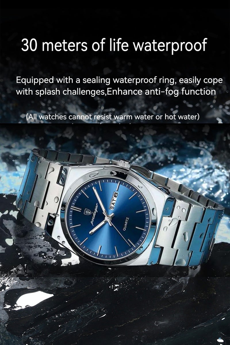 POEDAGAR Man Watch ,Watches for Men , Waterproof Luminous Men's Watch Quartz-40.5mm - Image 5