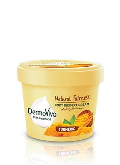 DermoViva Natural Fairness Body Dessert Cream | Enriched With Turmeric | For Non-Greasy, Bright & Healthy Skin - 70ml