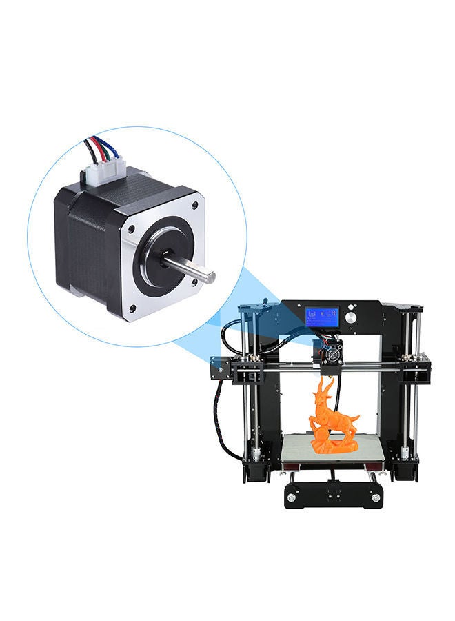 NIBEMINENT Nema 3D Printer Stepper Stepping Motor 2 Phase 0.9A 1.8 Degree 0.4N.M Black  - Image 4