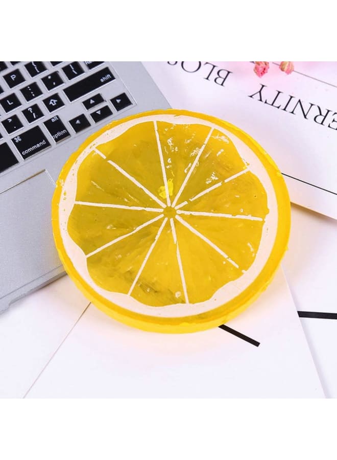 Description Lemon Charms Slices Mini Simulation Fruit Model Flatbacks Buttons Polymer Clay Beads for Fairy Garden Hair Accessories DIY Scrapbooking Phone Case Jewelry MakingFeatures- Color: Yellow.- Size: About 5 x 5 x 0.9cm.- Material: Plastic.age Including 10 x lemon slices - Image 5