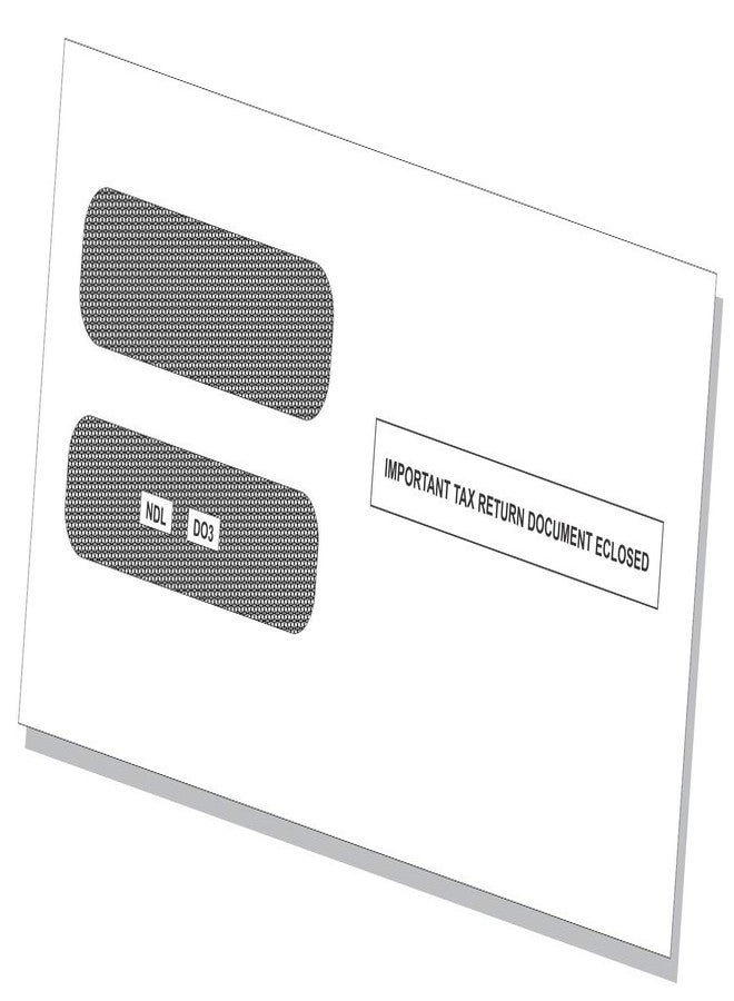 Next Day Labels 100 Envelopes, Designed to fit 2022 3-up Laser W-2 Forms, Horizontal Format - Image 1