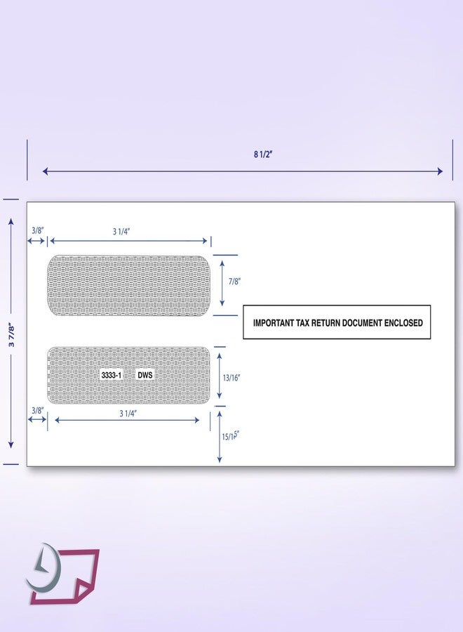 Next Day Labels 100 Envelopes, Designed to fit 2022 3-up Laser W-2 Forms, Horizontal Format - Image 4