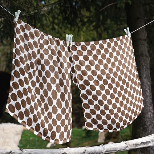 Bacati Ikat Blue/Chocolate Swaddling Muslin Blankets Set of 4 - Image 4