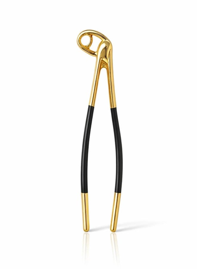 iDENTical Extraction Forceps Shape Brooch - Pack of 1 (ZYR-7806) by Dentalkart | Dental-Themed Lapel Pin for Dentists, Hygienists & Students | Elegant Metallic Finish - Image 1