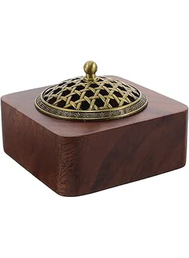 غطاء برونزي مزخرف لحرق البخور للاستخدام المنزلي في غرف العلاج العطري واليوجا بأسلوب كلاسيكي - Image 1