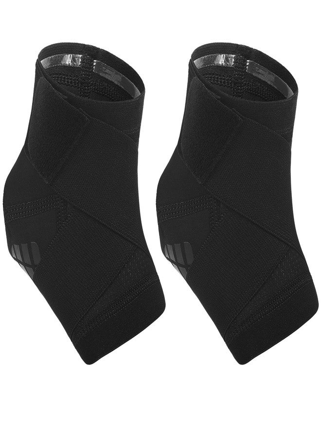 Shyyween 2 Pcs Waterproof Ankle Brace Breathable Nylon Ankle Wrap Foot Support Compression Black Sprained Ankle Sleeve for Men Women Sports Swimming Running - Image 1