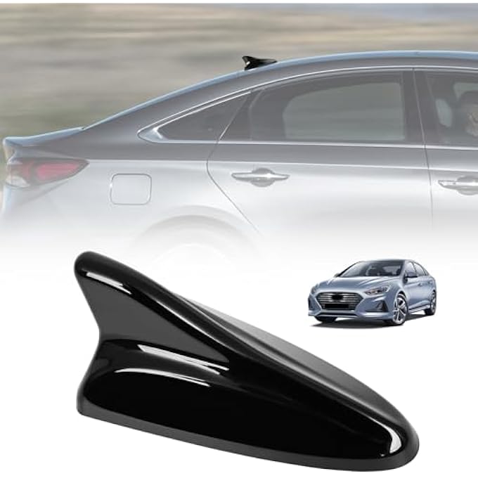rayihni Shark Fin Antenna Cover,Car Roof Antenna Caps Compatible with Hyundai Sonata LF 4Doors Sedan 2014-2019,for Elantra 2011-2016;for Kia Optima 2014-2016,96210-3X100/962102T700ABT (Glossy Black) - Image 2
