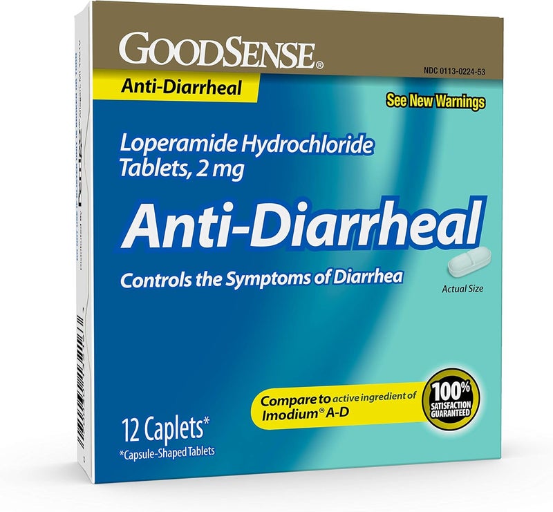 GoodSense Loperamide Hydrochloride Tablets 2 mg AntiDiarrheal 12 Count - Image 1