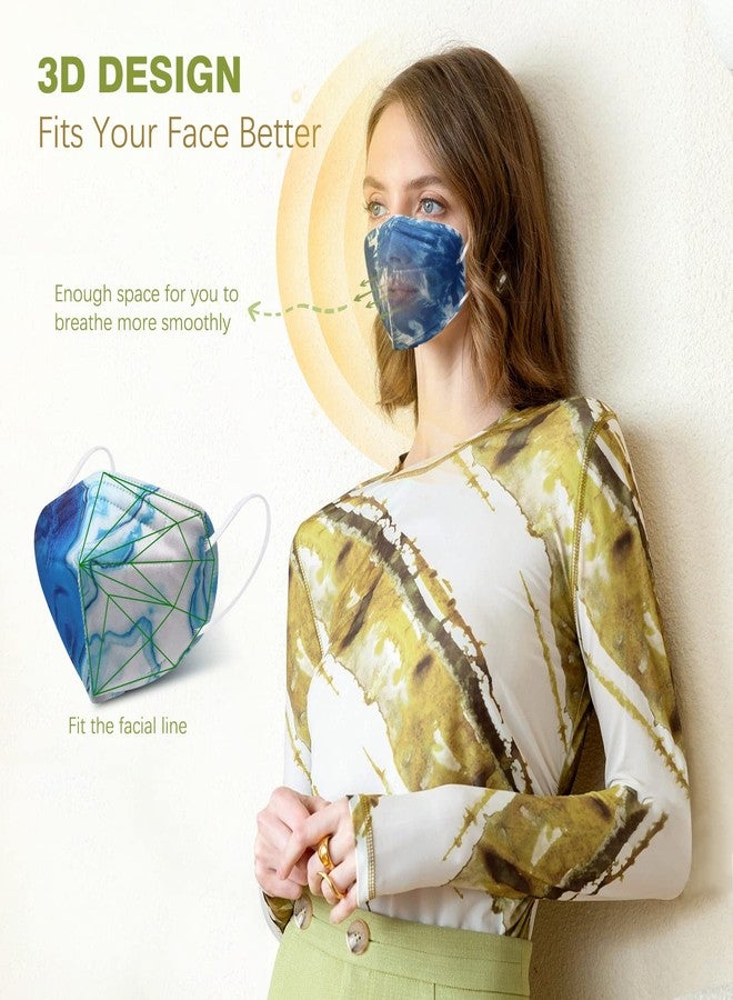 Wecolor KN95 Face Masks 50 Pack 5-Ply Breathable Safety Respirator Multicolor Cup Dust Disposable KN95 Mask - Image 4