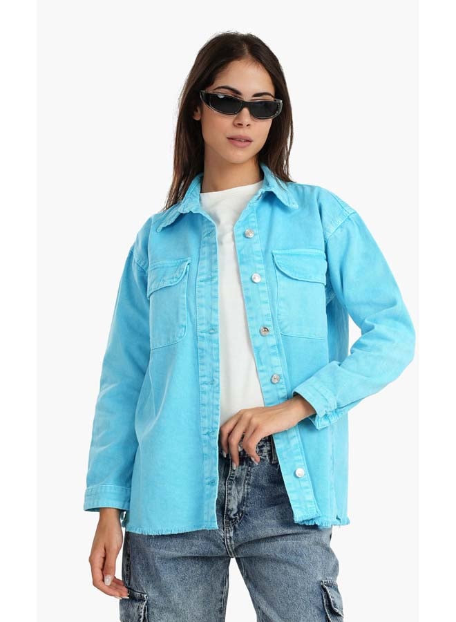 Carina Denim Shirt With Chest Pockets - Image 1