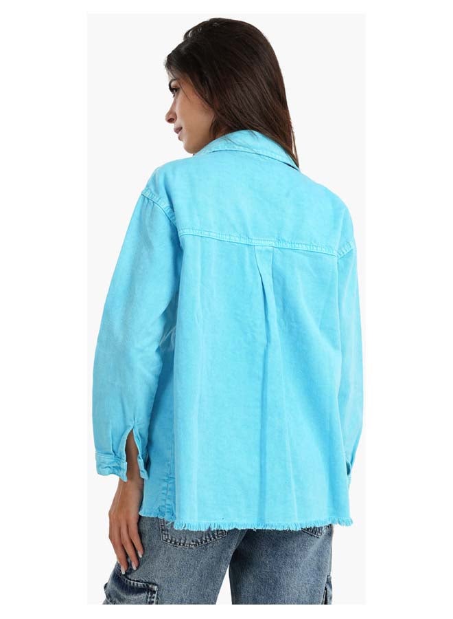 Carina Denim Shirt With Chest Pockets - Image 3