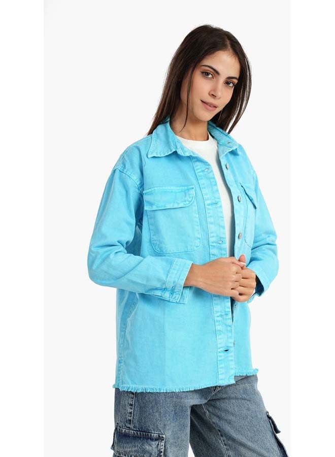 Carina Denim Shirt With Chest Pockets - Image 2