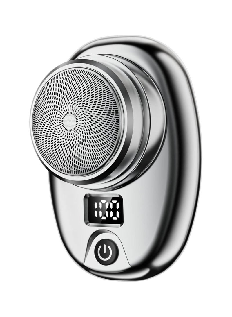 Mini Portable Electric Shaver with Digital LED Battery Indicator and USB Rechargeable Battery—Pocket Beard Trimmer for Travel and Home Use - Image 1