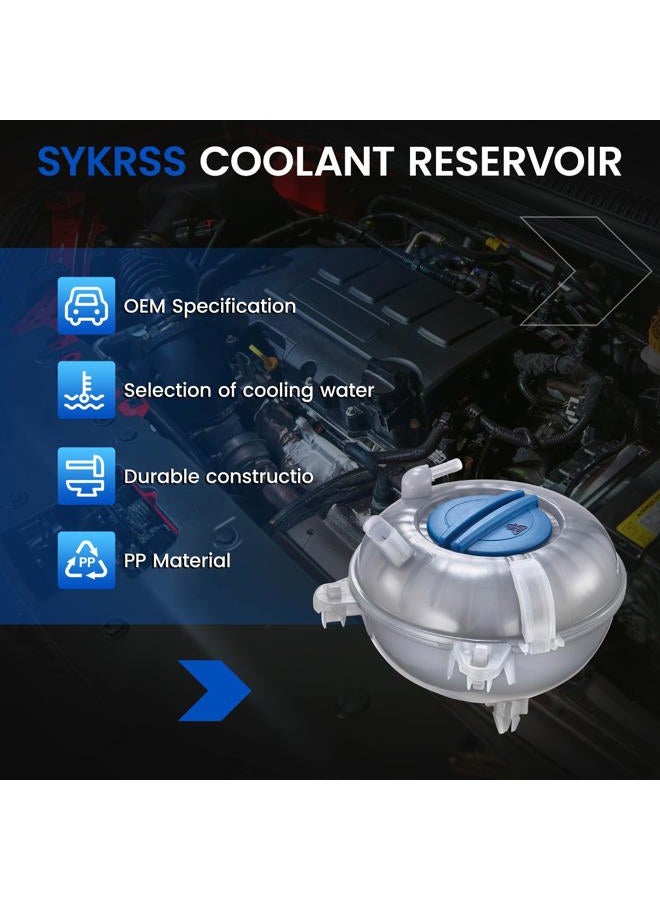 SYKRSS خزان سائل التبريد 5Q0121407D متوافق مع أودي A3 S3 2015 2016 متوافق مع فولكس فاجن جولف GTI 2015 2016 1.4L 1.8L 2.0L L4 استبدال 5Q0121407F خزان فائض سائل التبريد - Image 5