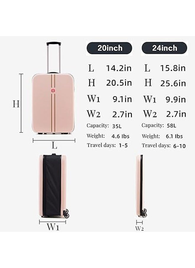 General - Compact foldable suitcase for business trips, ultra-slim (only 2.7 inches thick), stylish compressible and lightweight suitcase with TSA lock and silent wheels - Image 1