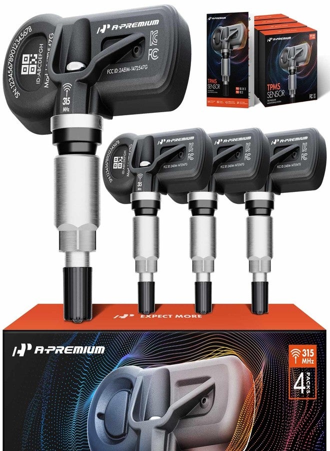 A-Premium 4PCS Pre-programmed TPMS Sensor Tire Pressure Monitoring Sensor - Compatible with Toyota, Lexus & Scion - Avalon, Camry, Corolla, Highlander, Tacoma, Prius, ES350, GS430, GX470, xB - 315MHz - Image 1