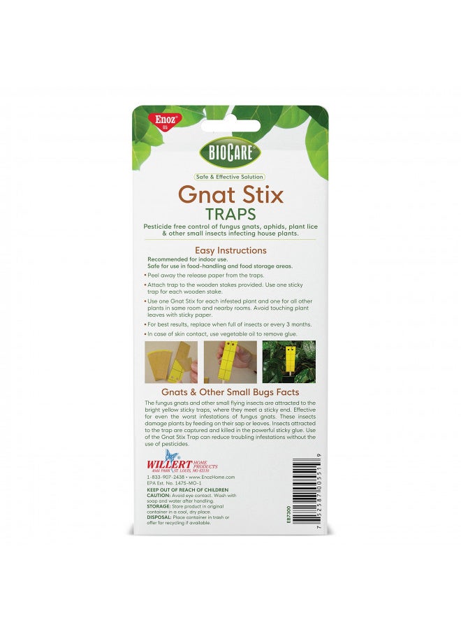 Enoz Enoz BioCare Gnat Stix for Fungus Gnats and Aphids, Pest Control for Plants and Greenhouses, Safe & Effective, 12 Pack  - Image 5