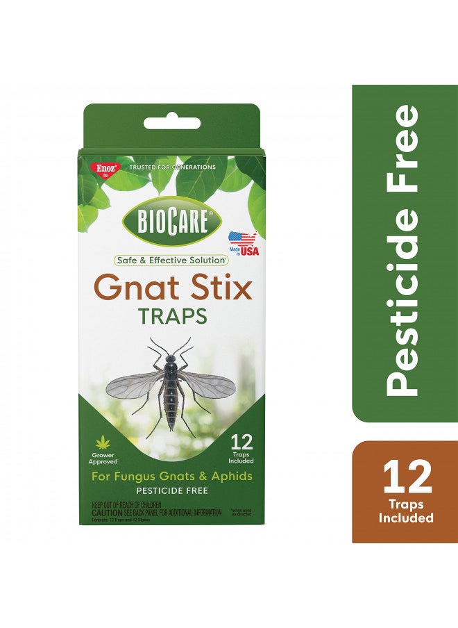 Enoz Enoz BioCare Gnat Stix for Fungus Gnats and Aphids, Pest Control for Plants and Greenhouses, Safe & Effective, 12 Pack  - Image 3