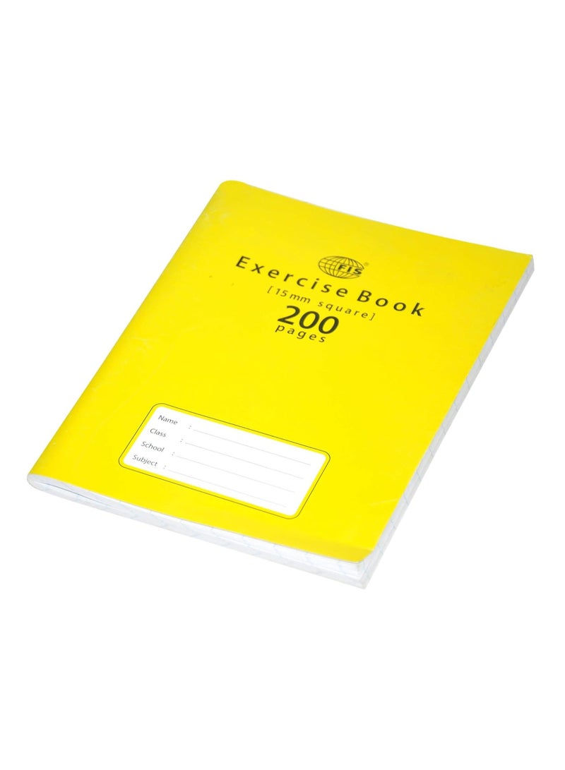 FIS Exercise Books 15 Mm Square With Left Margin, 200 Pages, Pack Of 6 Pieces, 16.5 X 21 Cm Size - FSEBSQ15200N - Image 4