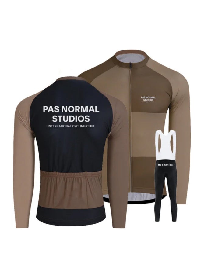 Pas Cycling Clothing Winter Bicycle Fleece-lined Warm Long-sleeved Fleece Overalls Tour De France Equipment Set