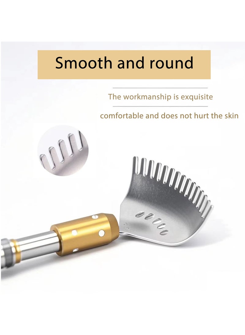 لوكي محظوظ تصغير الظهر هرش ، قابلة للتمديد الظهر هرش للرجال النساء ، معدن الفولاذ المقاوم للصدأ تصغير الظهر هرش أداة مع مقبض خشبي ، هدايا للرجال النساء - Image 4