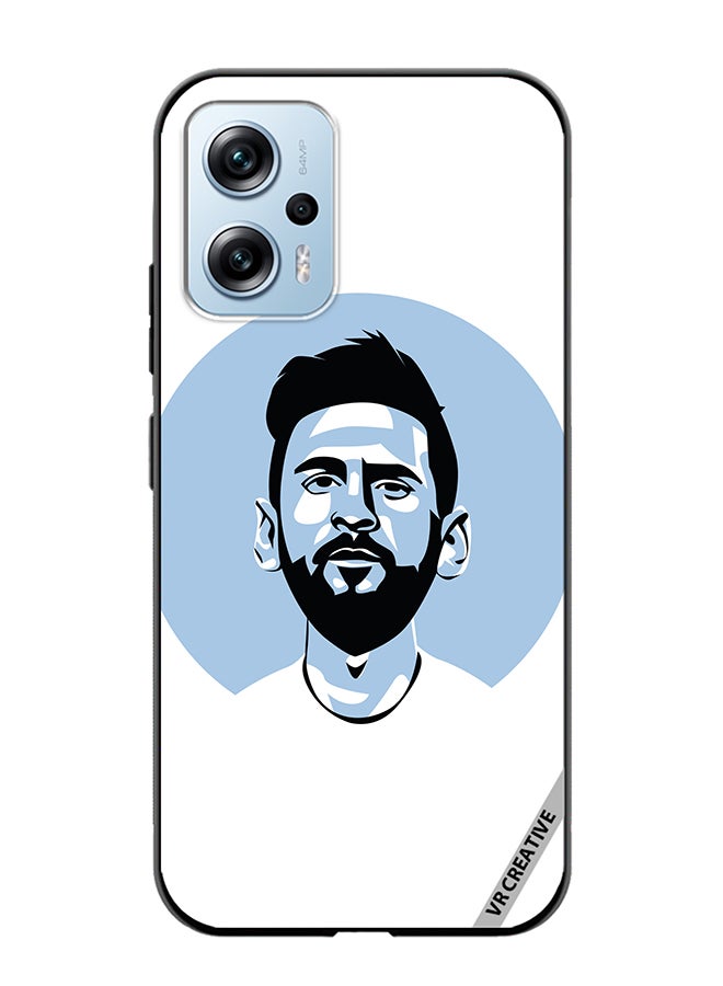 VR CREATIVE Protective Case Cover For Xiaomi Poco X4 GT Lionel Messi Vector Design Multicolour - Image 1