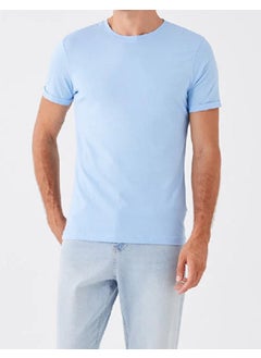 Men's Blue Cotton Crew Neck Short Sleeve T-Shirt - pzsku/Z3A7429DB750C44230777Z/45/_/1725789987/da6601df-a0b7-442f-91b9-b8874176cbb1