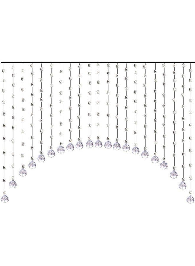 بينديا ستارة من الخرز الكريستالي الأكريليكي من PINDIA على شكل قطرة زجاجية أصلية (20 قوسًا، شفاف) - Image 2