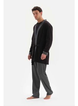dagi Black Modal Groom Dressing Gown  - Image 3