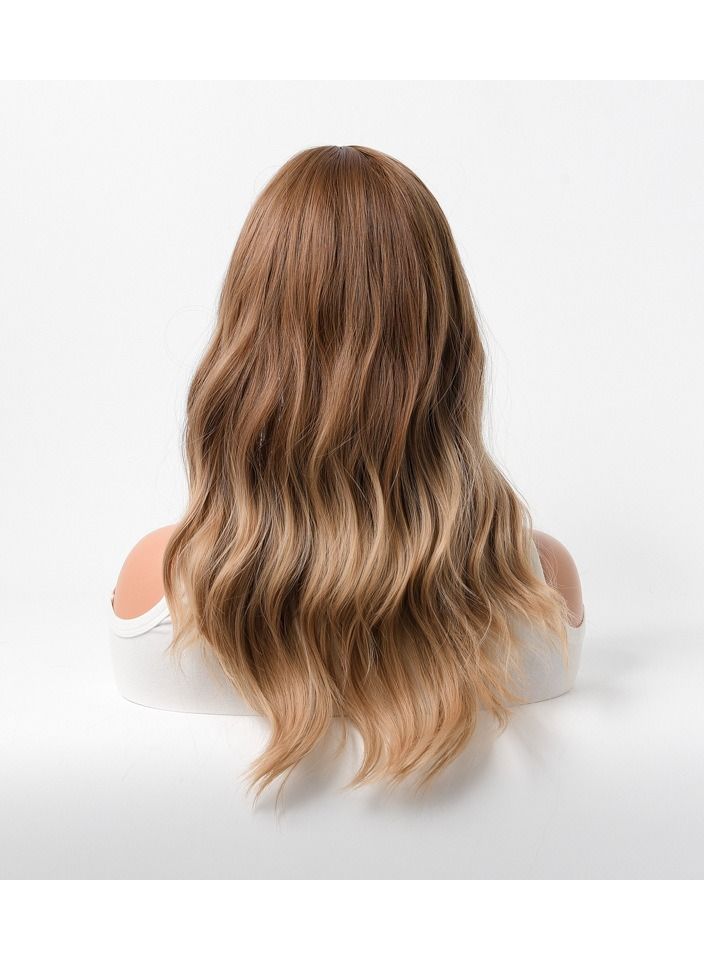 إستيل شعر مستعار نسائي طويل مجعد شعر مموج كبير متوسط ​​طويل غطاء رأس كامل ذهبي بني فاتح - Image 3